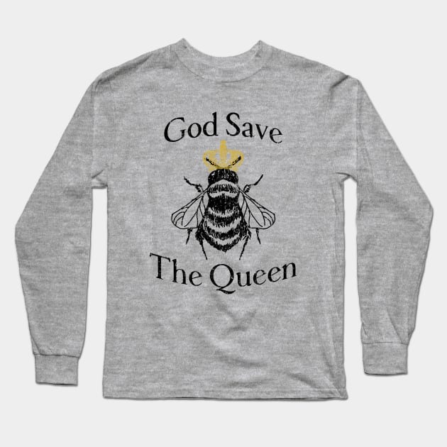 God Save the Queen Long Sleeve T-Shirt by FontfulDesigns